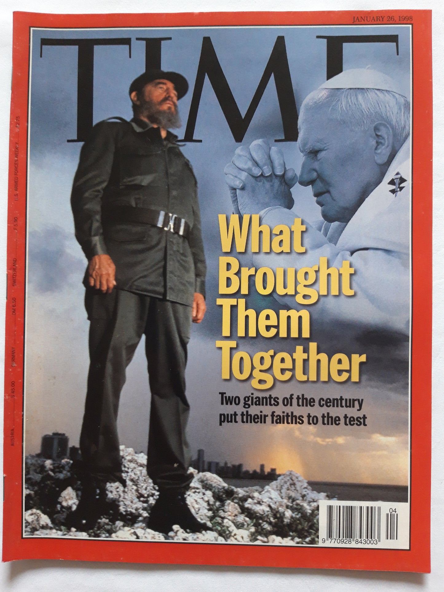 Time magazine Fidel Castro Pope John Paul II What Brought Them Together 26. Januar 26th January 26.01.1998