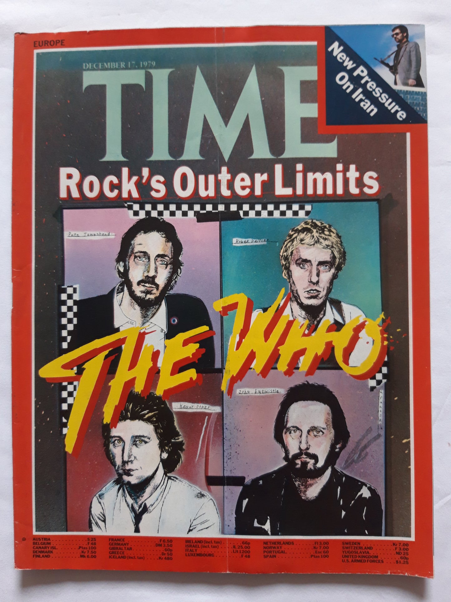 Time magazine The Who Roger Daltrey John Entwistle Keith Moon Pete Townshend Rock`s Outer Limits 17th December 17. Dezember 17.12.1979