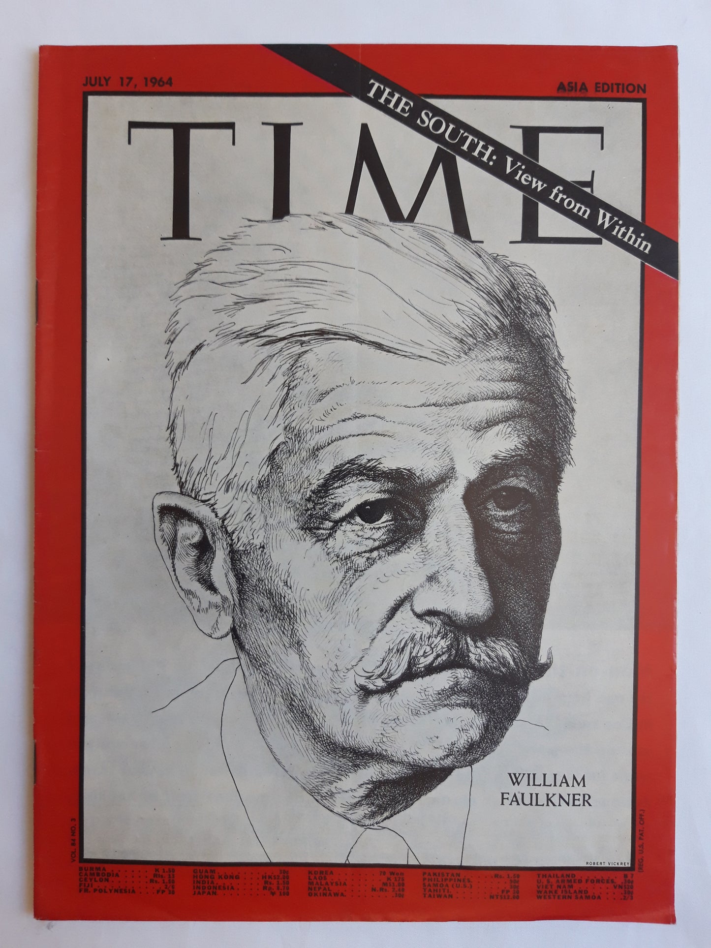 Time magazine William Faulkner The South: View from Within 17.07.1964 Juli 1964