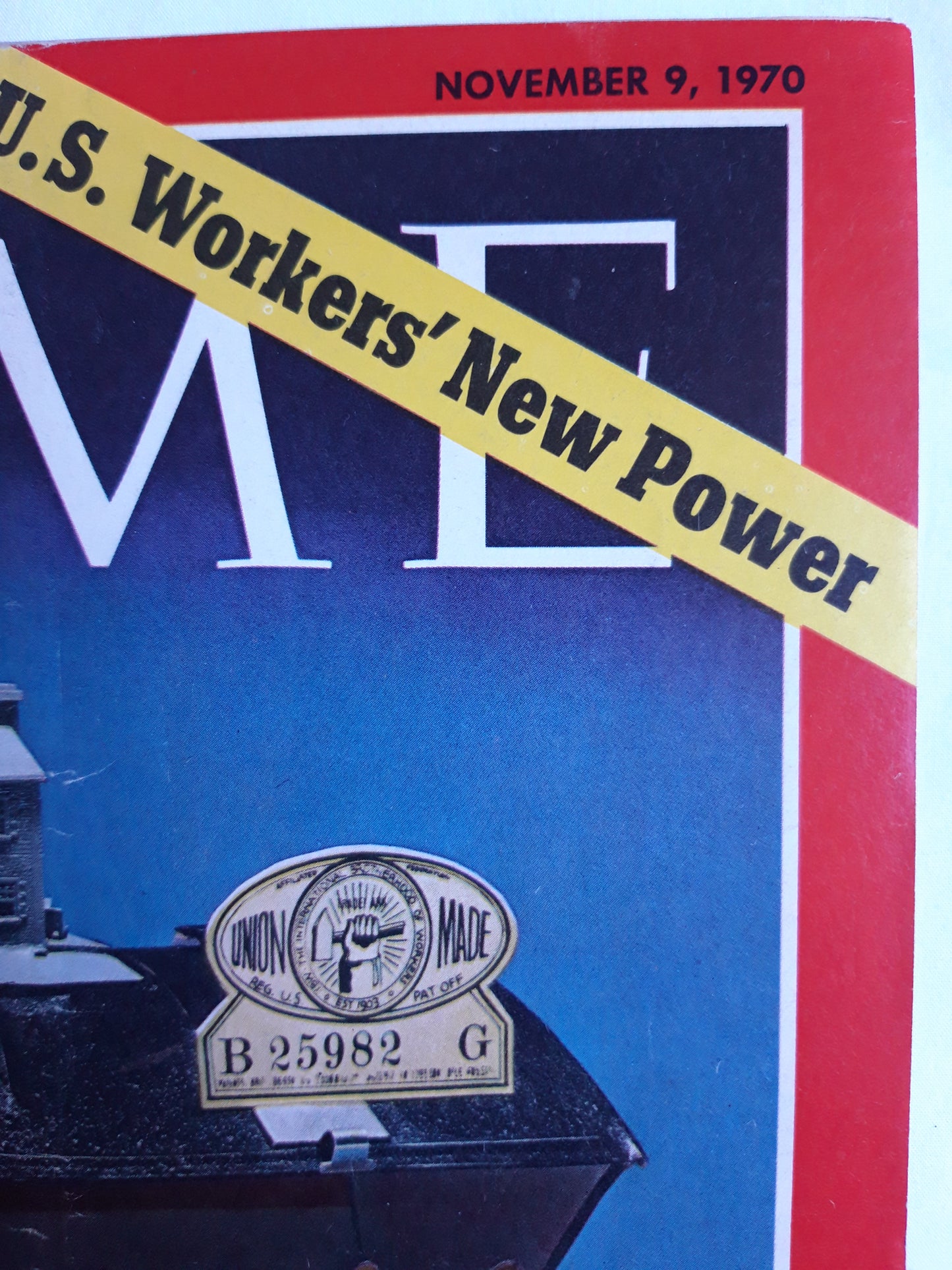 Time magazine U.S. Workers`New Power Employee I.D. Card 09.11.1970 November 1970
