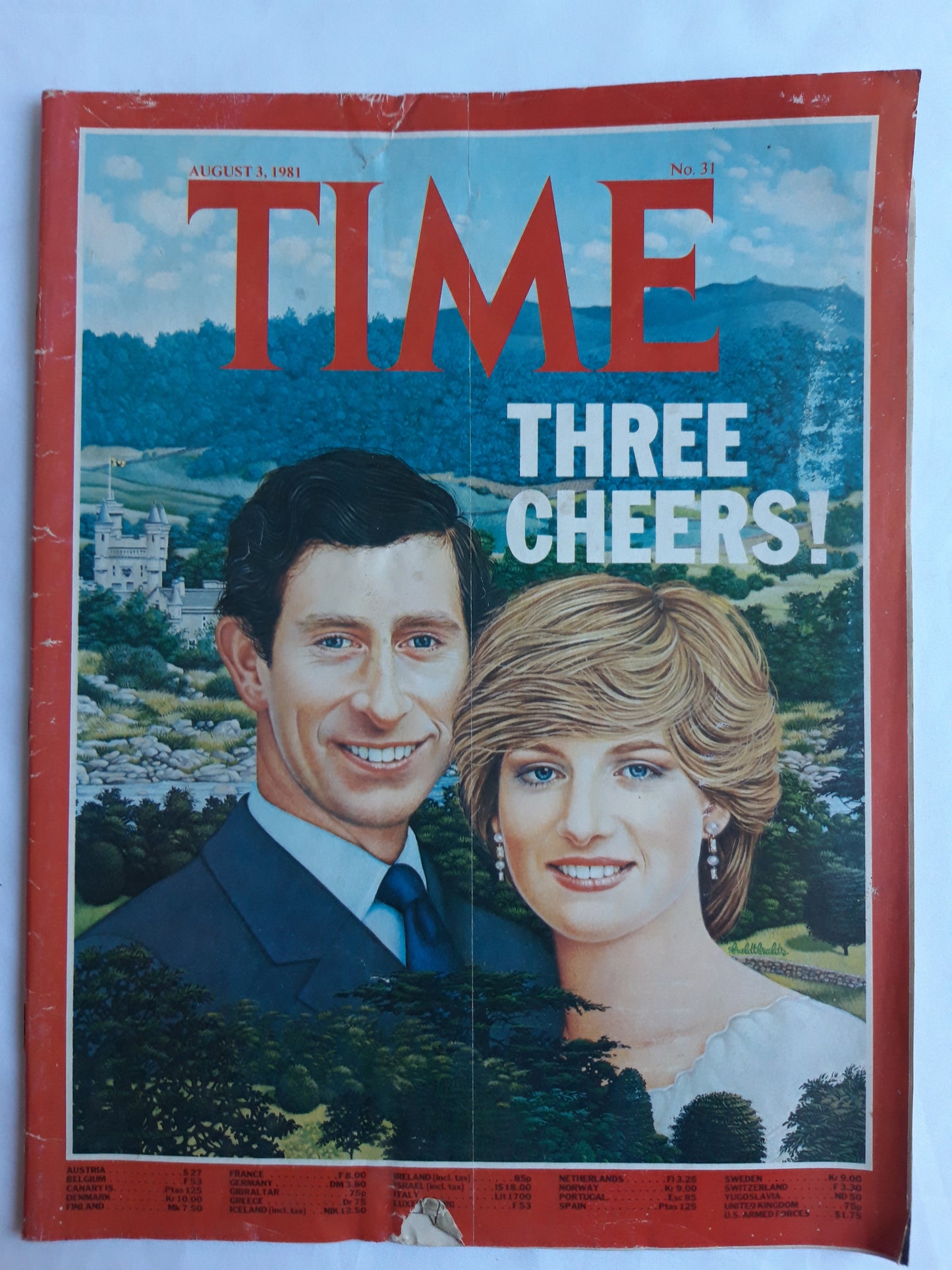 Time magazine Three Cheers! Princess of Wales Prince Charles III 03.08.1981 August 1981 No.31