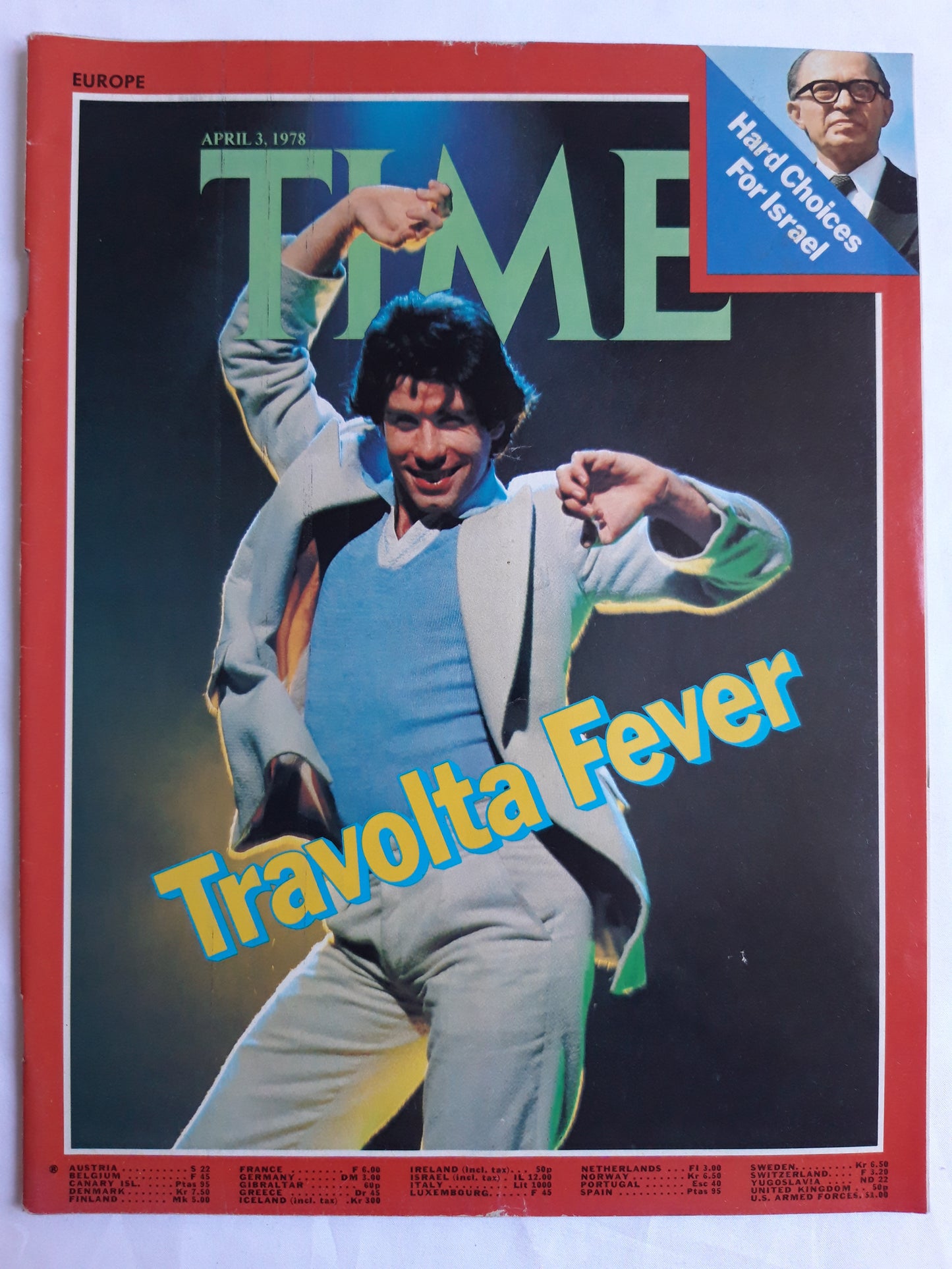 Time magazine John Travolta Fever Hard Choices for Israel 03.04.1978 April 1978