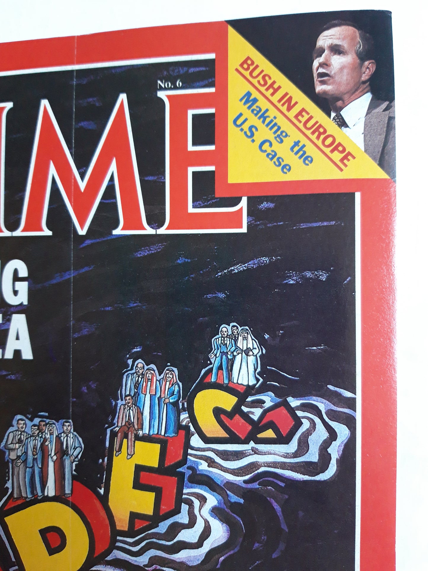 Time magazine Sinking in a Sea of Oil Bush in Europe 07.02.1983 Februar 1983