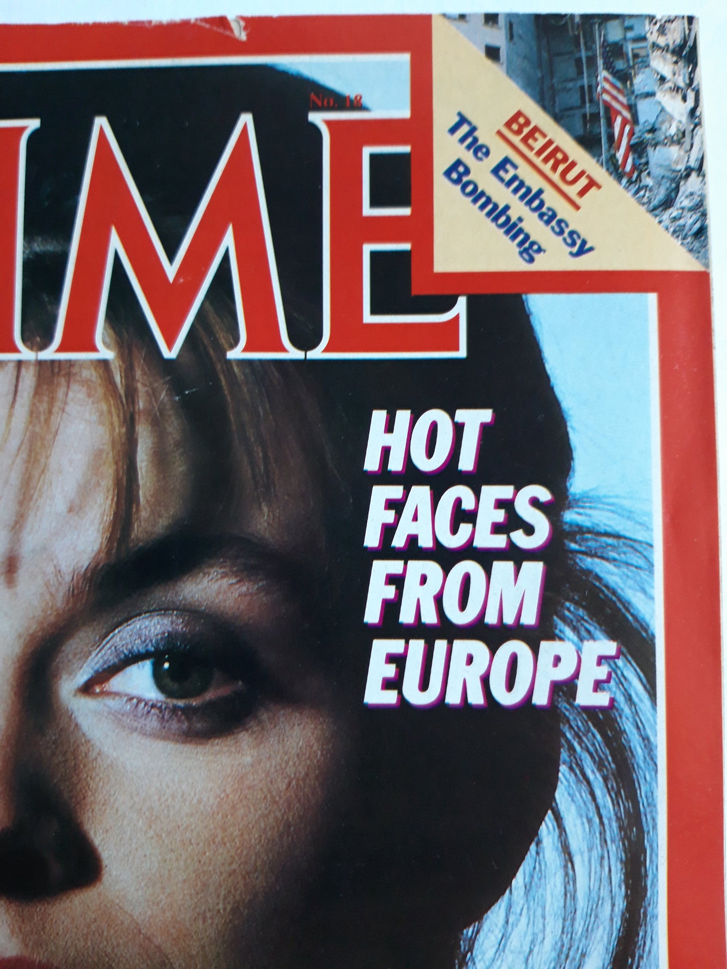 Time magazine Hot Faces from Europe Actress Nastassia Kinski Beirut The Embassy Bombing 02.05.1983 No.18