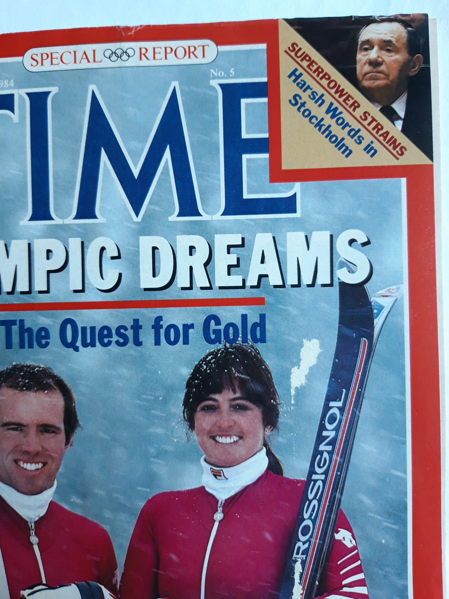 Time magazine Olympic Dreams The Quest for Gold U.S. Skiers Phil Mahre and Tamara Kinney 30.01.1984 Januar 1984