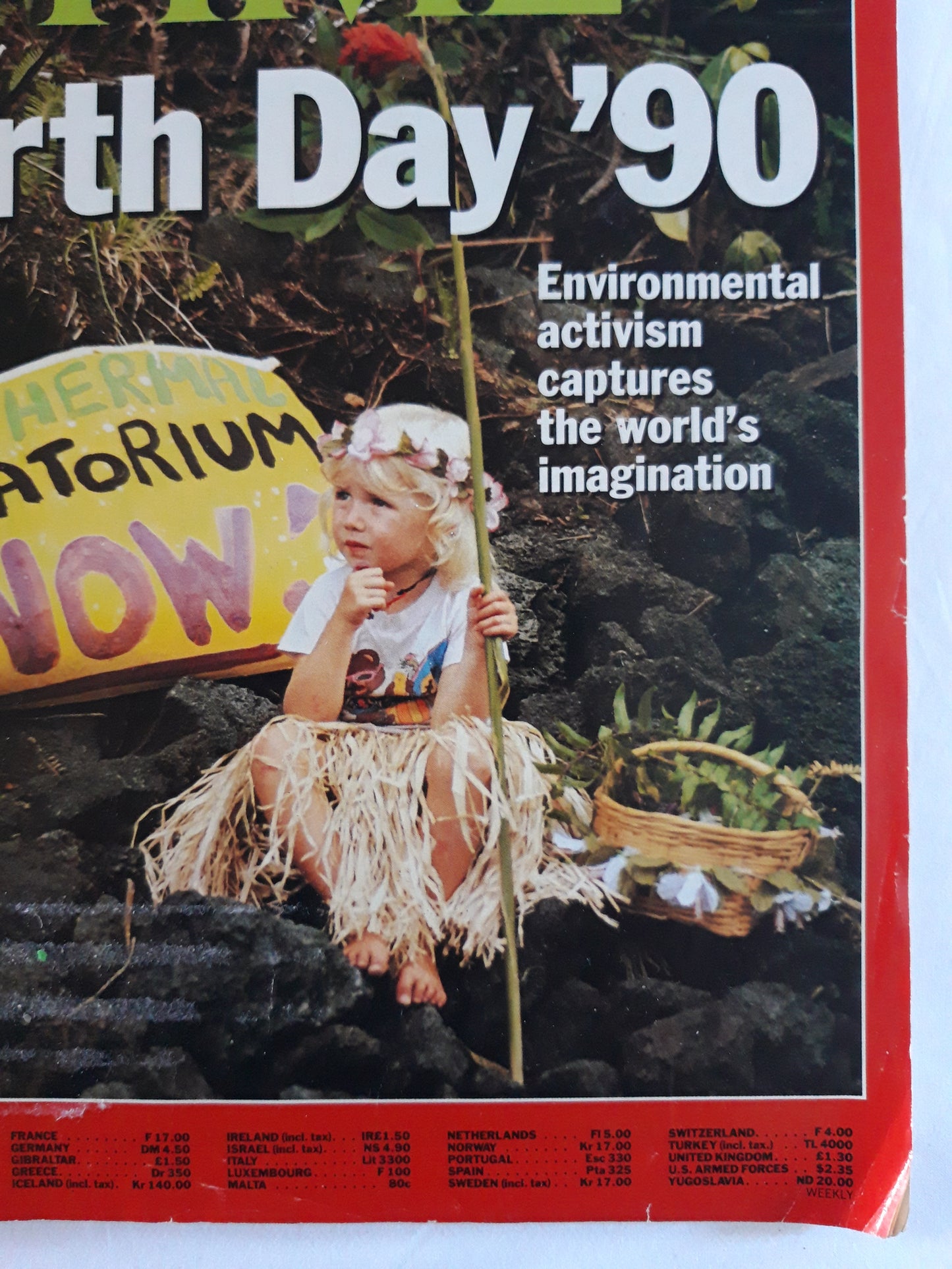 Time magazine Earth Day ´90 Walesa Environmental activism captures the world´s imagination 23.04.1990 April 1990