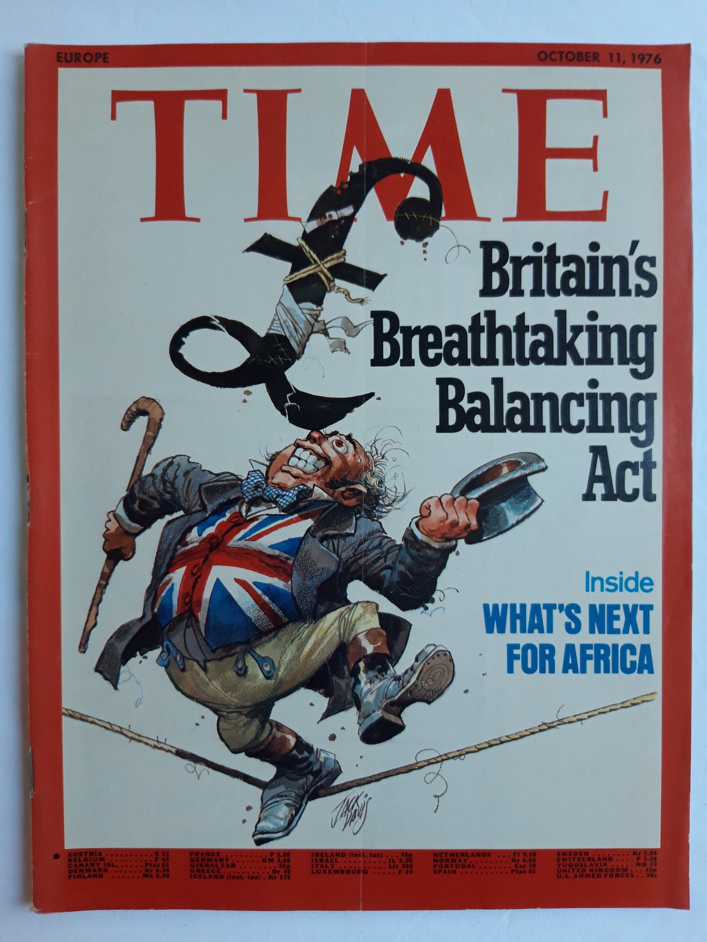 Time magazine Britain`s Breathtaking Balancing Act What´s Next for Africa 11.10.1976 Oktober 1976