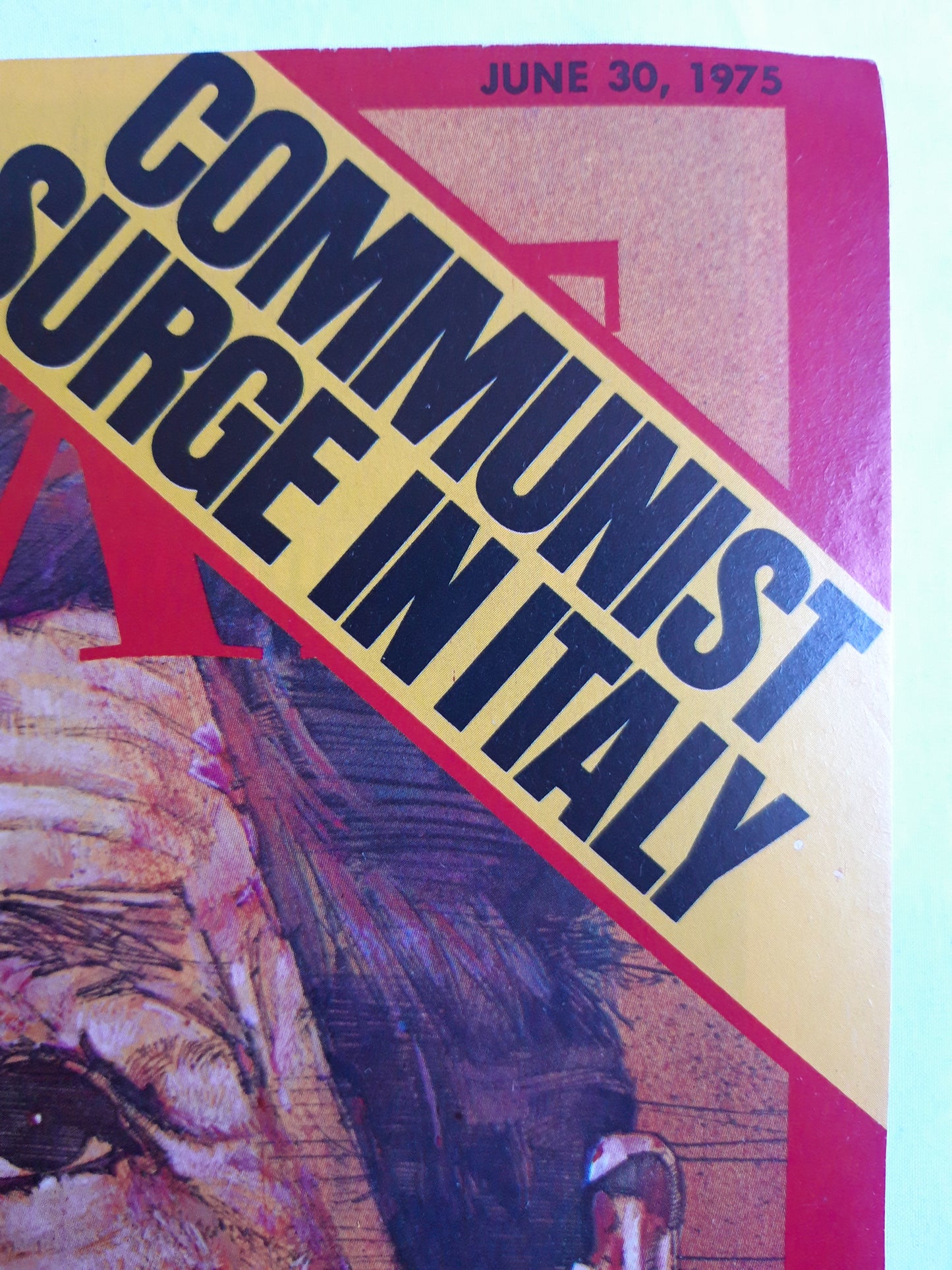 Time magazine Party Leader Enrico Berlinguer Communist Surge In Italy 30.06.1975 Juni 1975