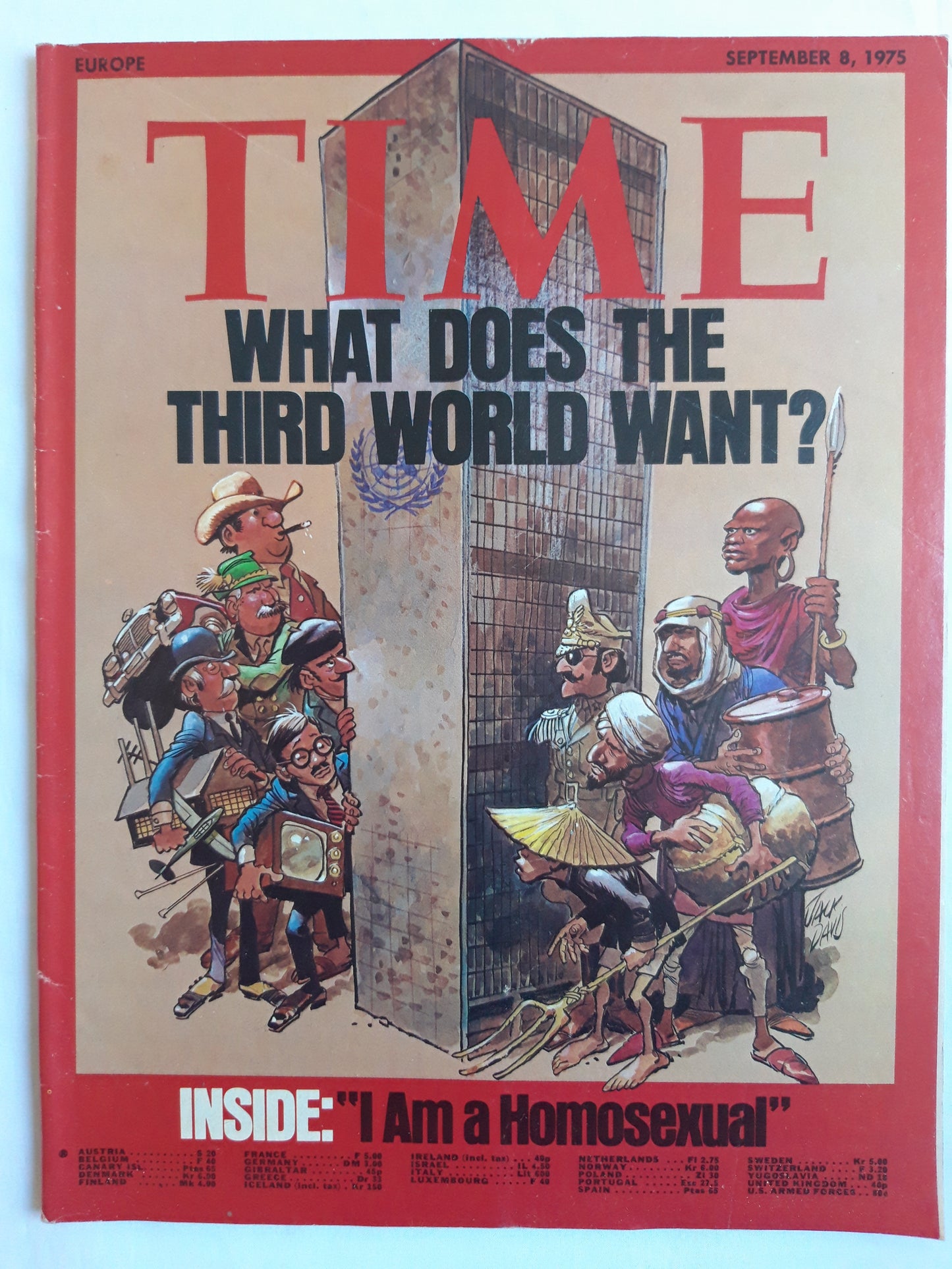 Time magazine What Does The Third World Want? Inside: "I Am a Homosexual" 08.09.1975 September 1975