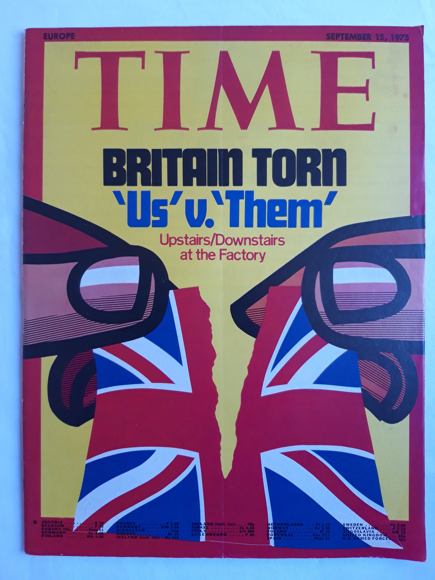 Time magazine Britain Torn Us v. Them 15.09.1975 September 1975