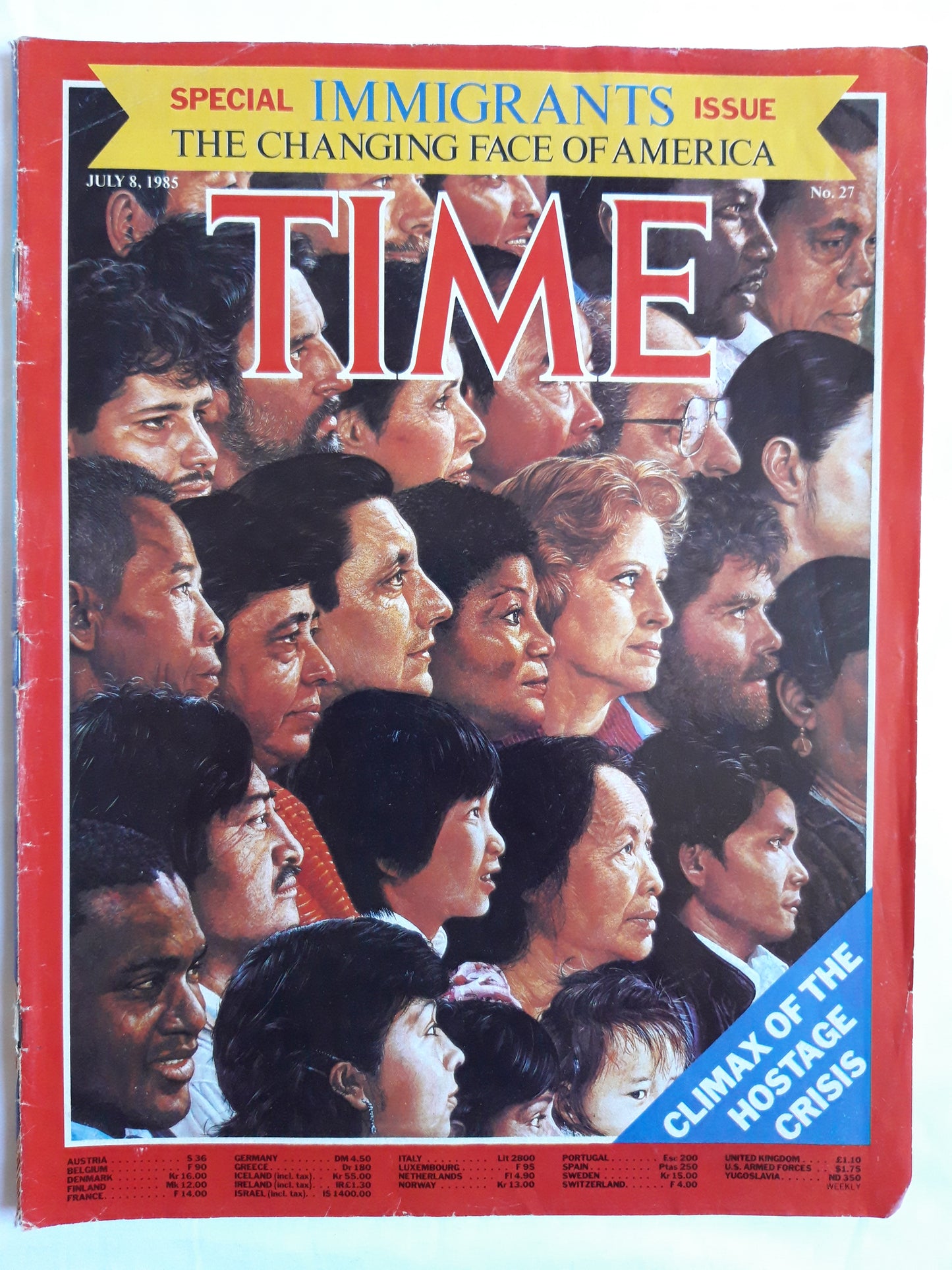 Time magazine Special Immigrants Issue The Changing Face of America 08.07.1985 Juli 1985 No.27