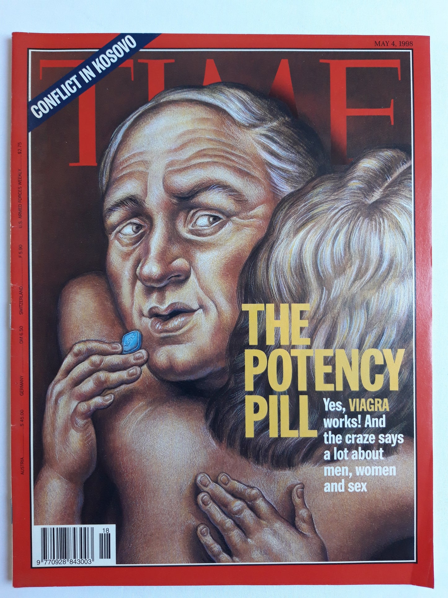 Time magazine The Potency Pill Yes, Viagra works! And the craze says a lot about men, women and sex Conflict in Kosovo 04.05.1998 Mai 1998