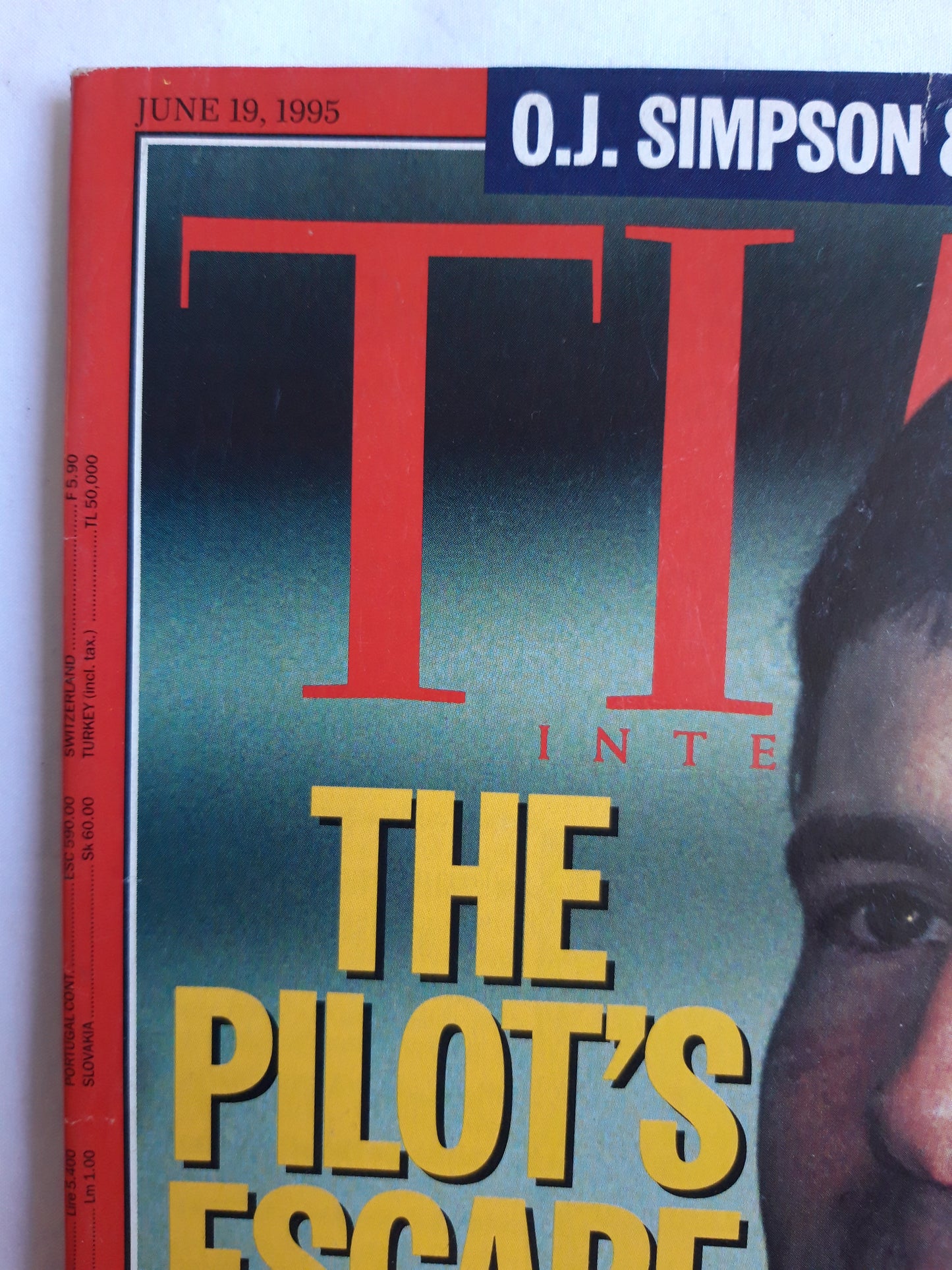 Time magazine The Pilot`s Escape Bosnia Scott O´Grady O.J.Simpson &Unequal Justice 19.06.1995 Juni 1995