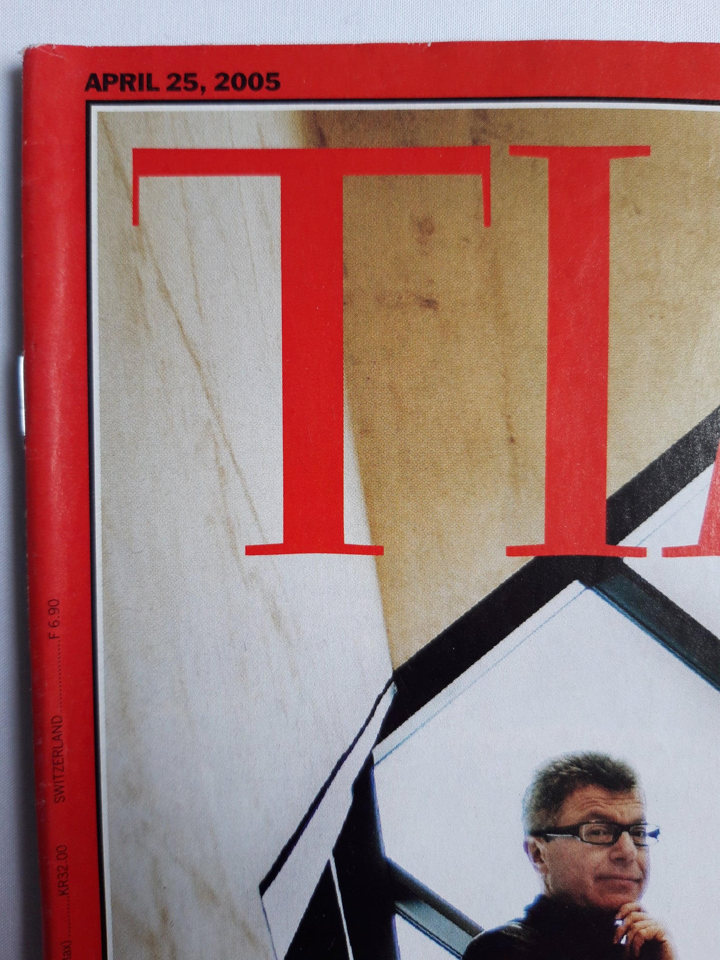 Time magazine The shape of things to come Architect Daniel Libeskind in his London Metropolitan University Building 25.04.2005 April 2005