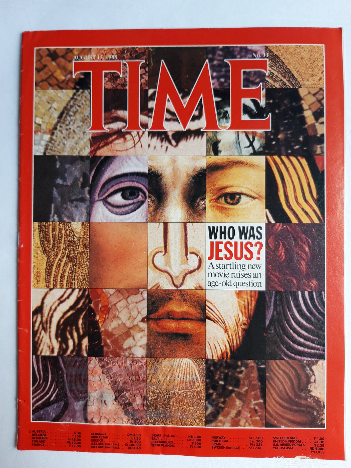 Time magazine Who was Jesus A startling new movie raises an age-old question 15.08.1988 August 1988 No.33
