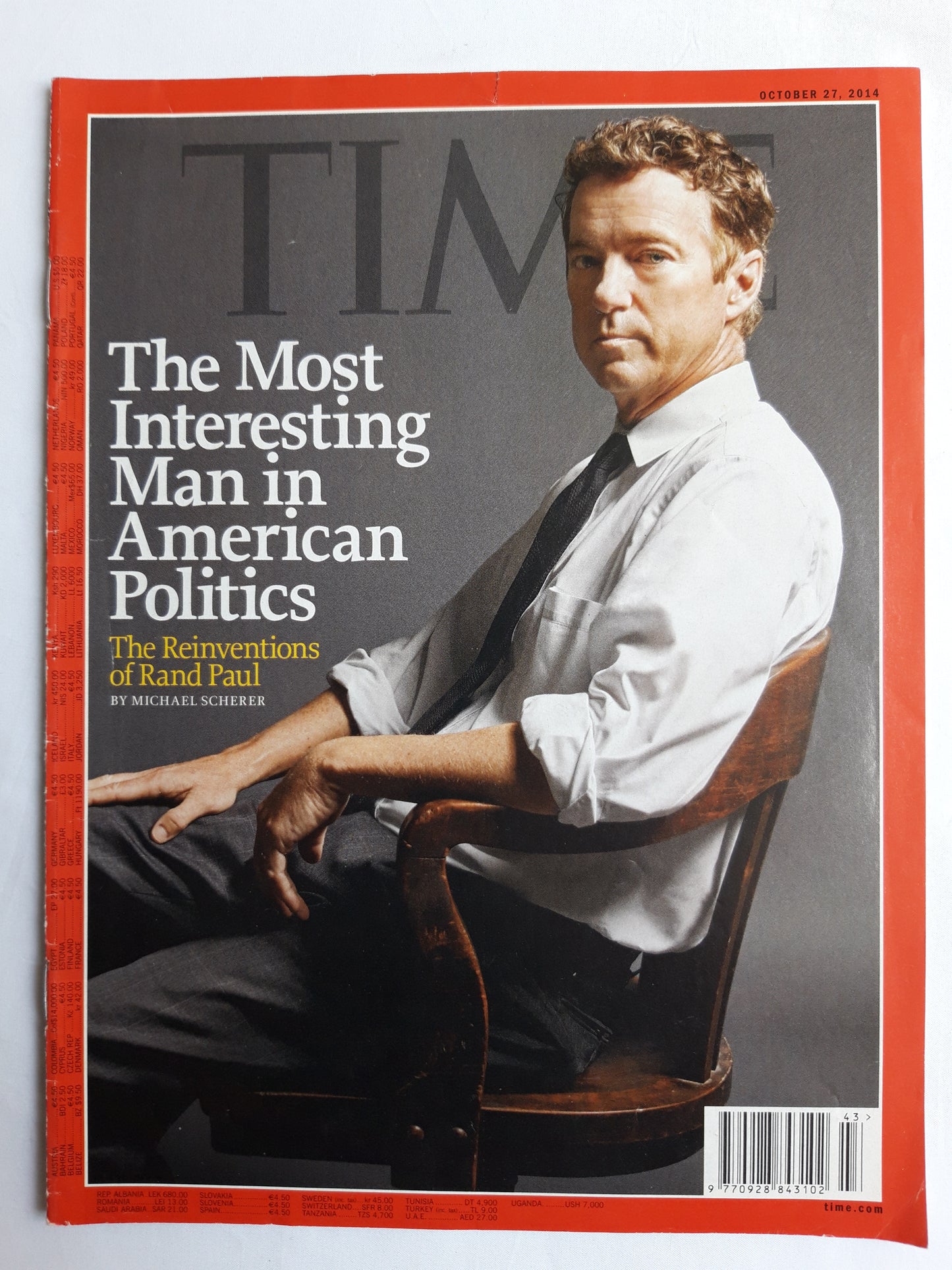 Time magazine The Most Interesting Man in American Politics 27.10.2014 Oktober 2014
