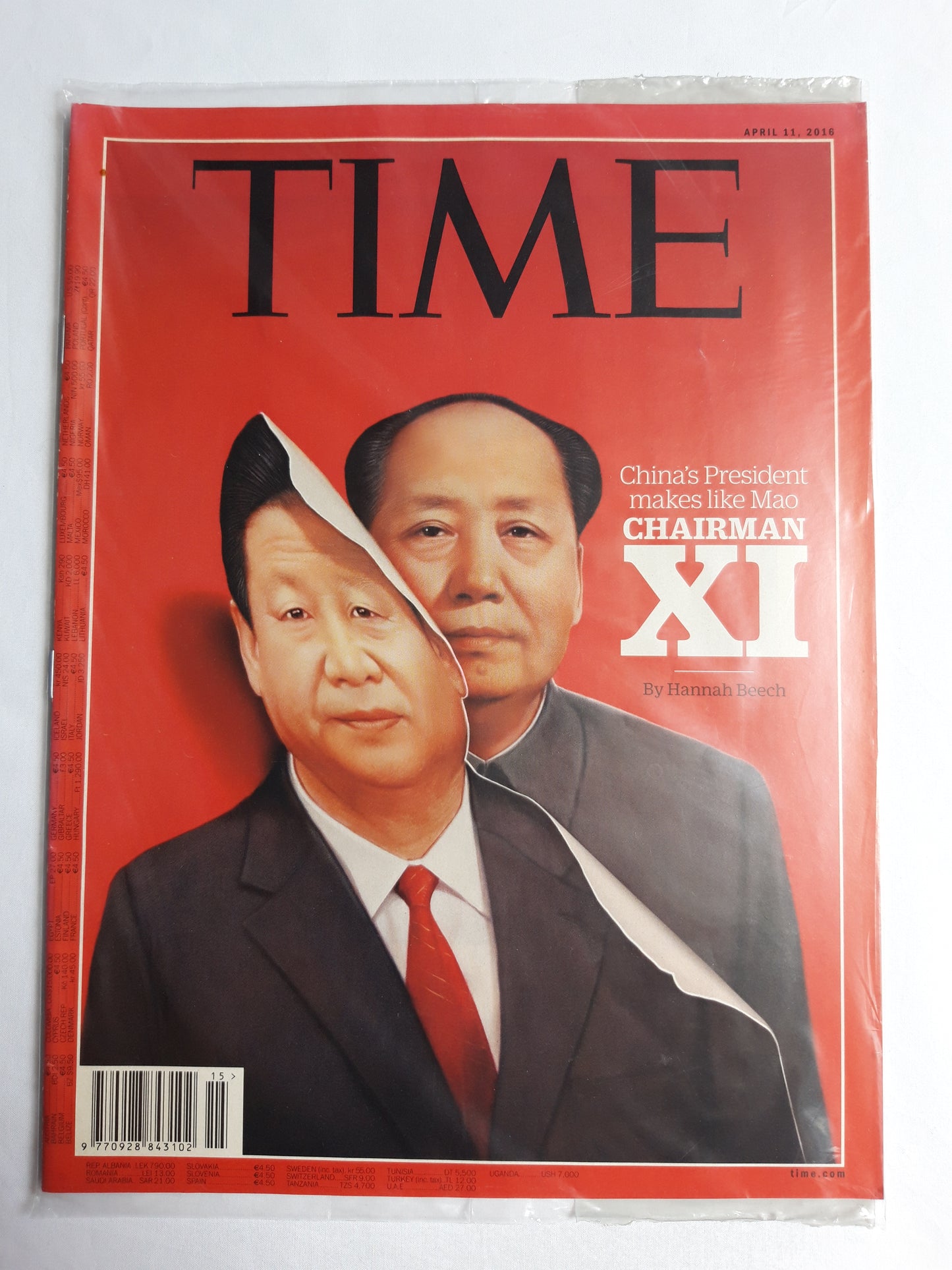 Time magazine China`s President makes like Mao Chairman XI 11.04.2016 April 2016 OVP
