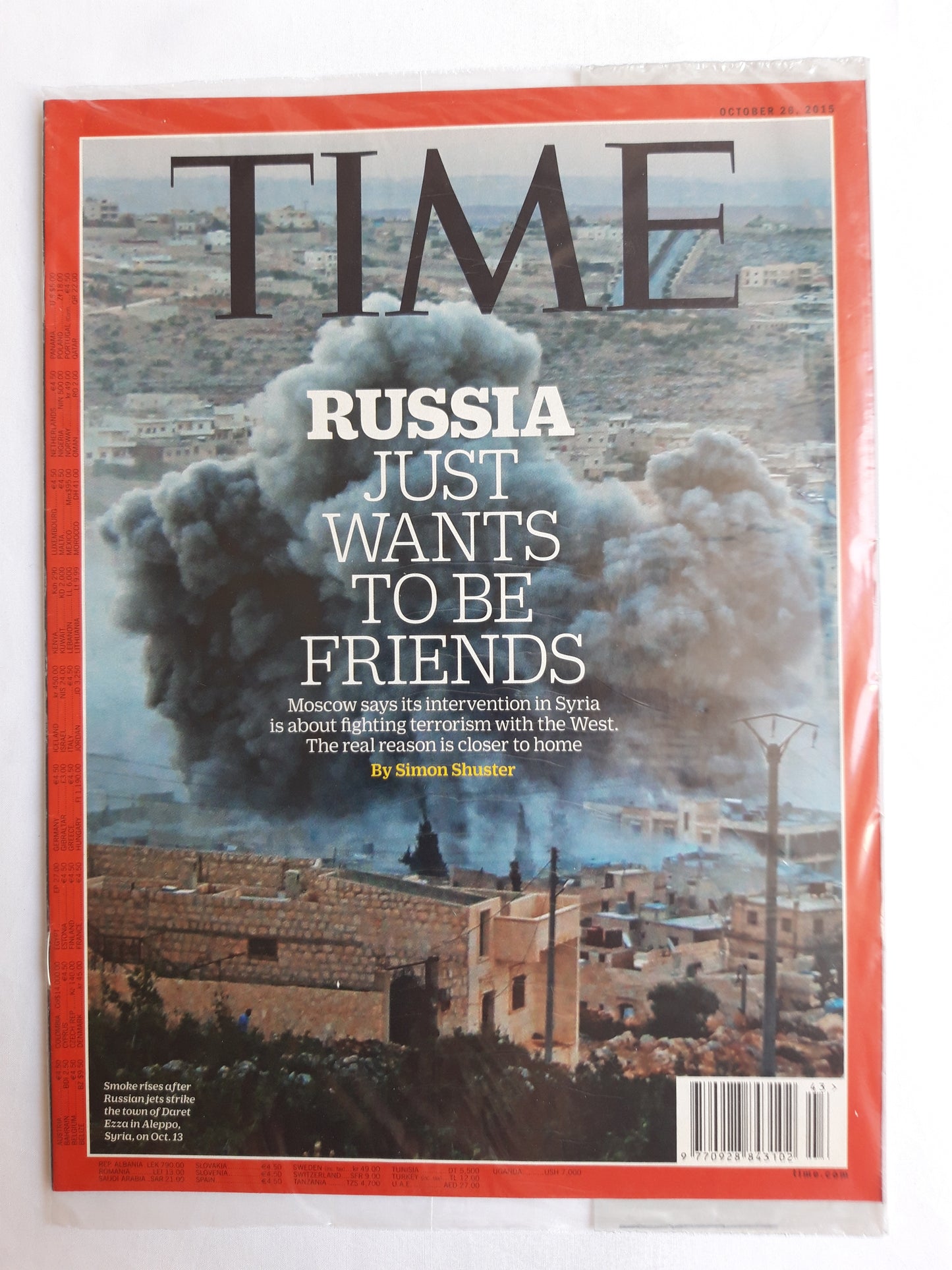 Time magazine Russia just wants to be friends Syria 26.10.2015 Oktober 2015