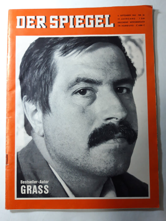 Der Spiegel Besteller-Autor Günter Grass Nr. 36 04.09.1963 September 1963