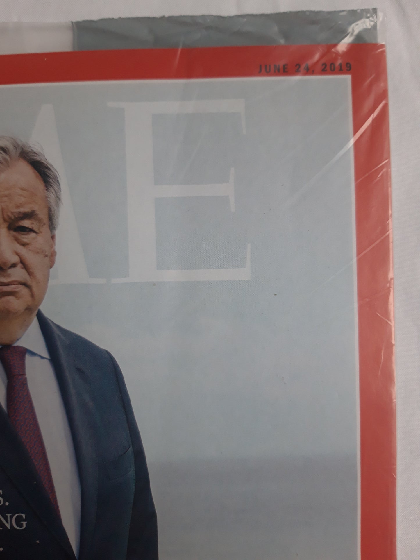Time magazine Our sinking Planet U.N. Secretary-General Antonio Guterres Tuvalu original package OP OVP Originalverpackung 24.06.2019 Juni 2019