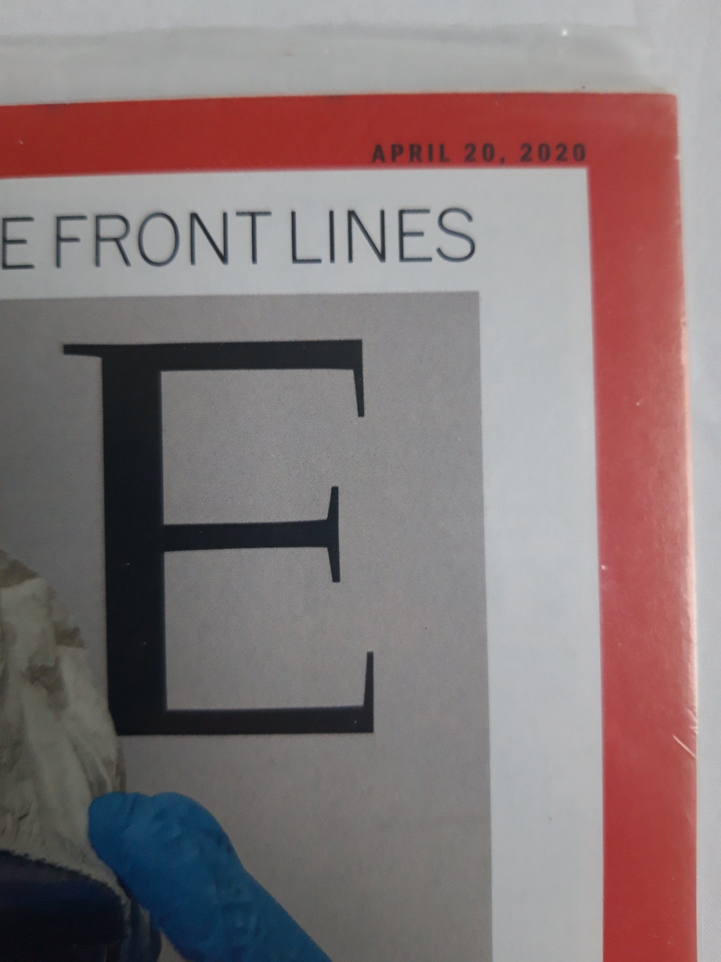 Time magazine We must get it into our heads that our lives have changed Anesthesiologist original package OP OVP Originalverpackung 20.04.2020 April 2020