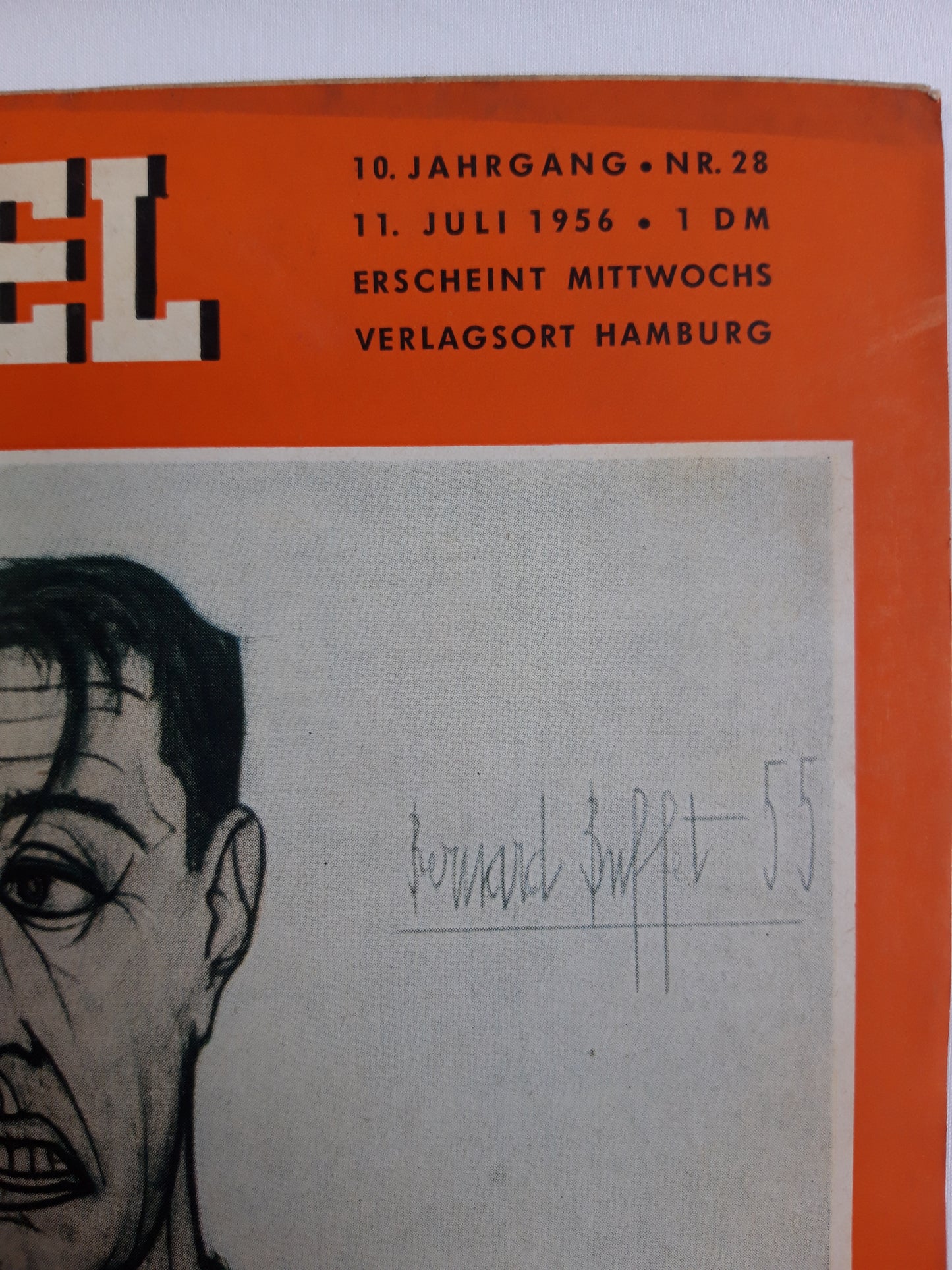 Der Spiegel Der Mann mit dem Goldenen Arm 2000 Bilder in zehn Jahren Bernard Buffet No. 28 11.07.1956 July Juli 1956