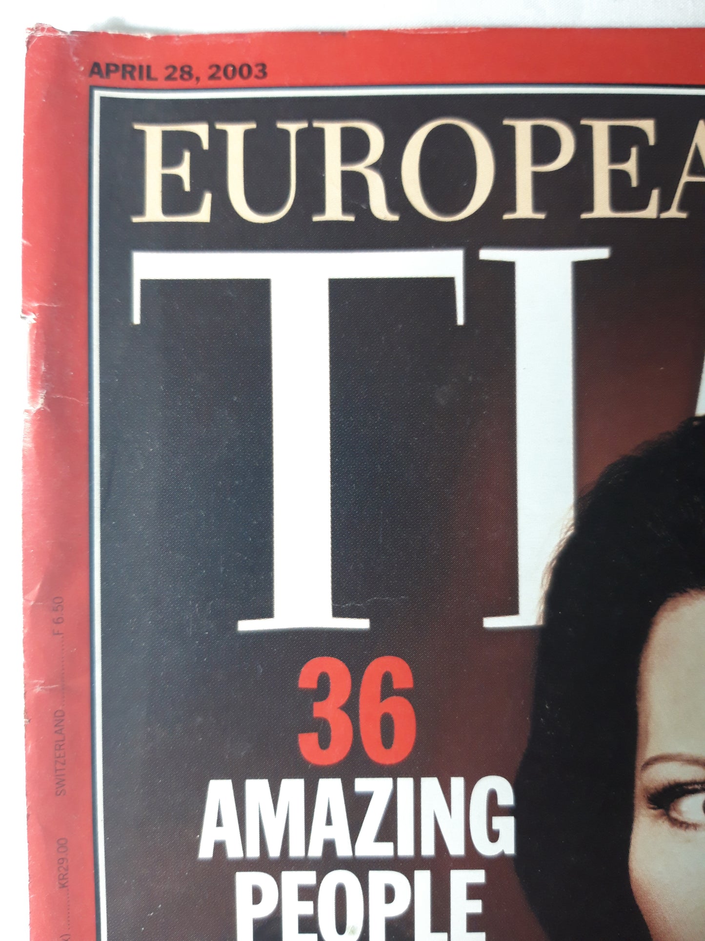 Time magazine 36 amazing people J. K. Rowling Iris Berben Bono African hero Dikembe Mutombo 28.04.2003 April 2003