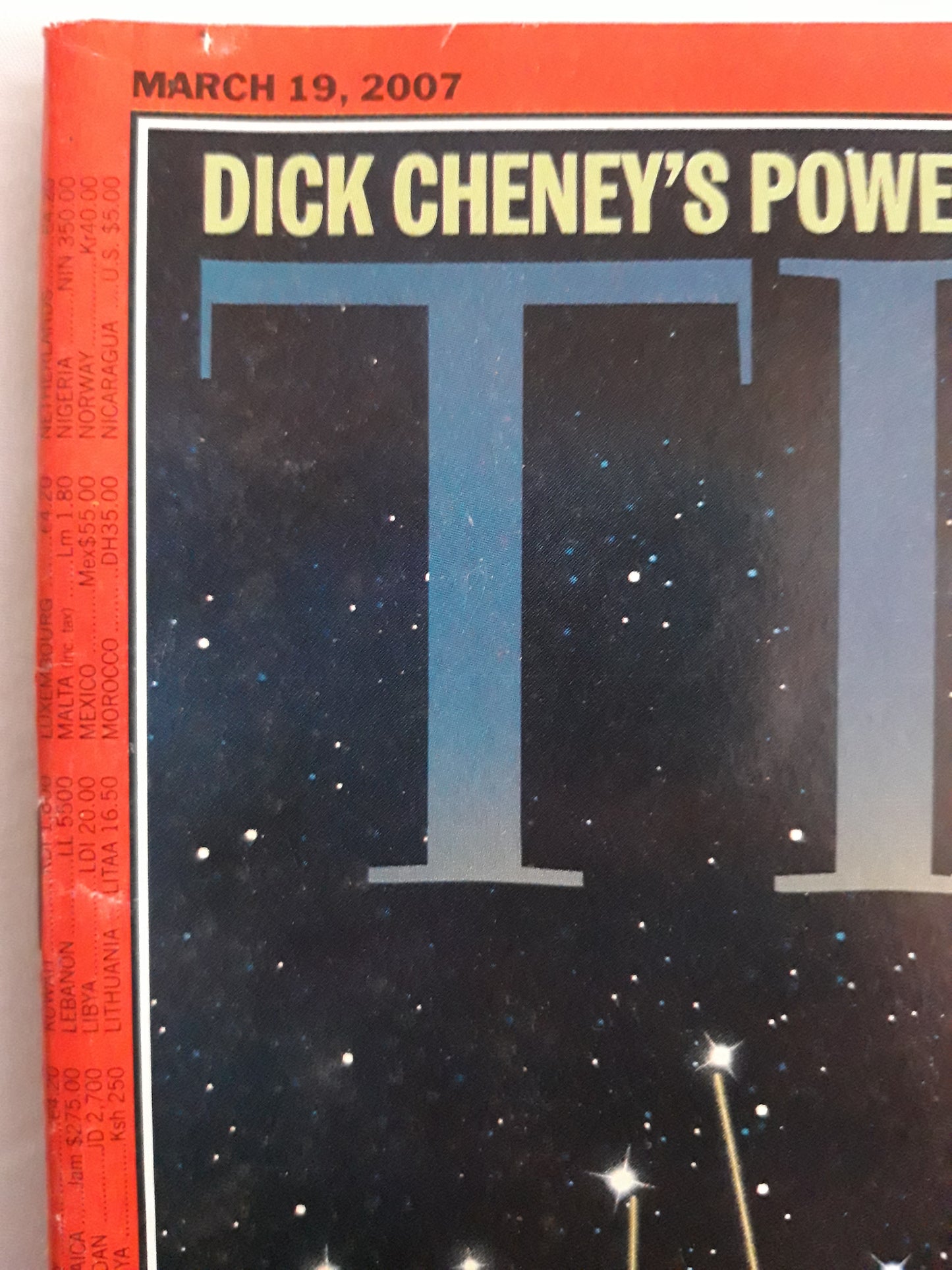 Time magazine Dick Cheney´s Power Slip Away Poles in their prime Looking for water on Mars 19.03.2007 März March 2007