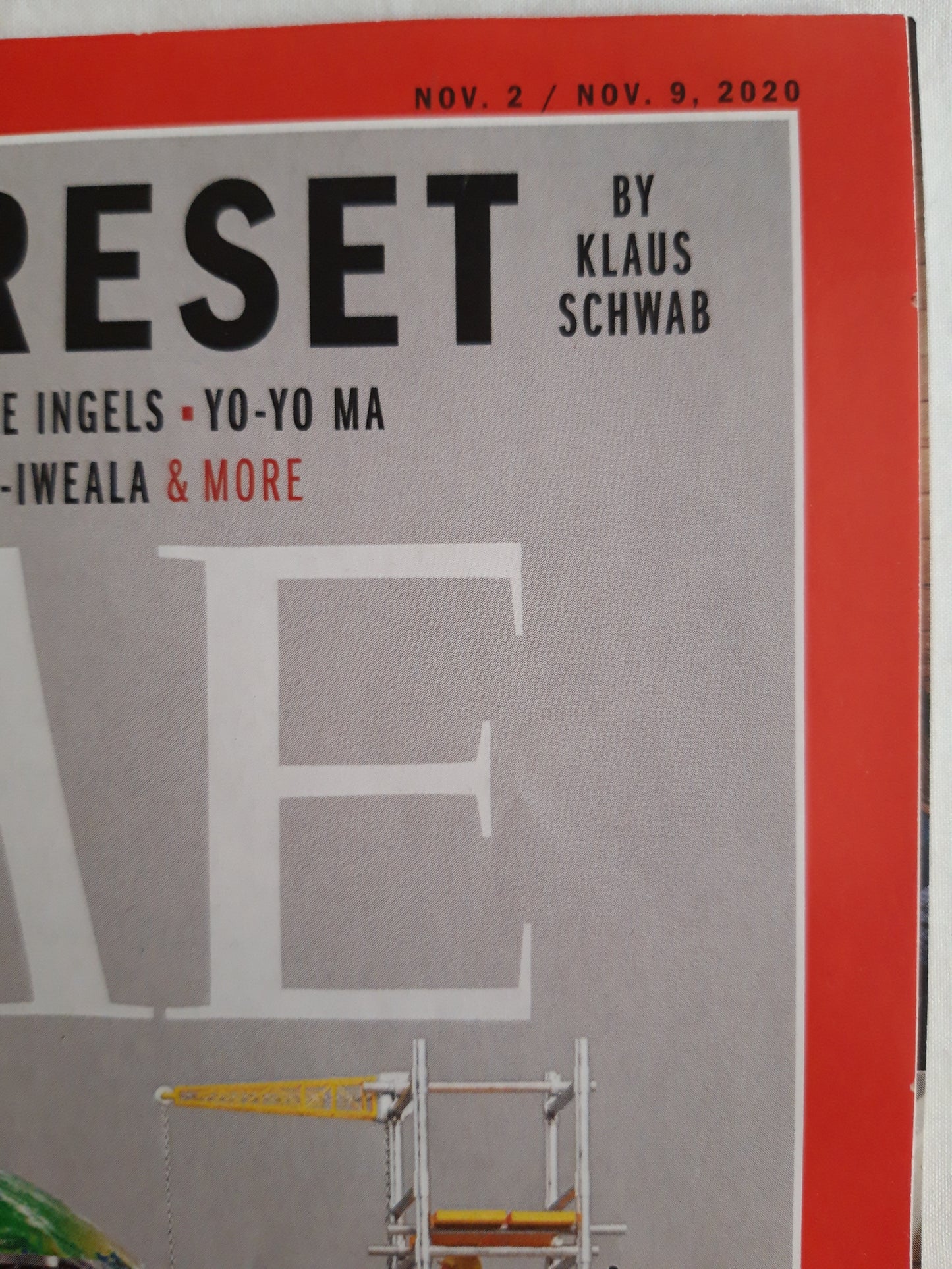 Time magazine The Great Reset by Klaus Schwab Election 2020 02.11.2020 / 09.11.2020 November 2020