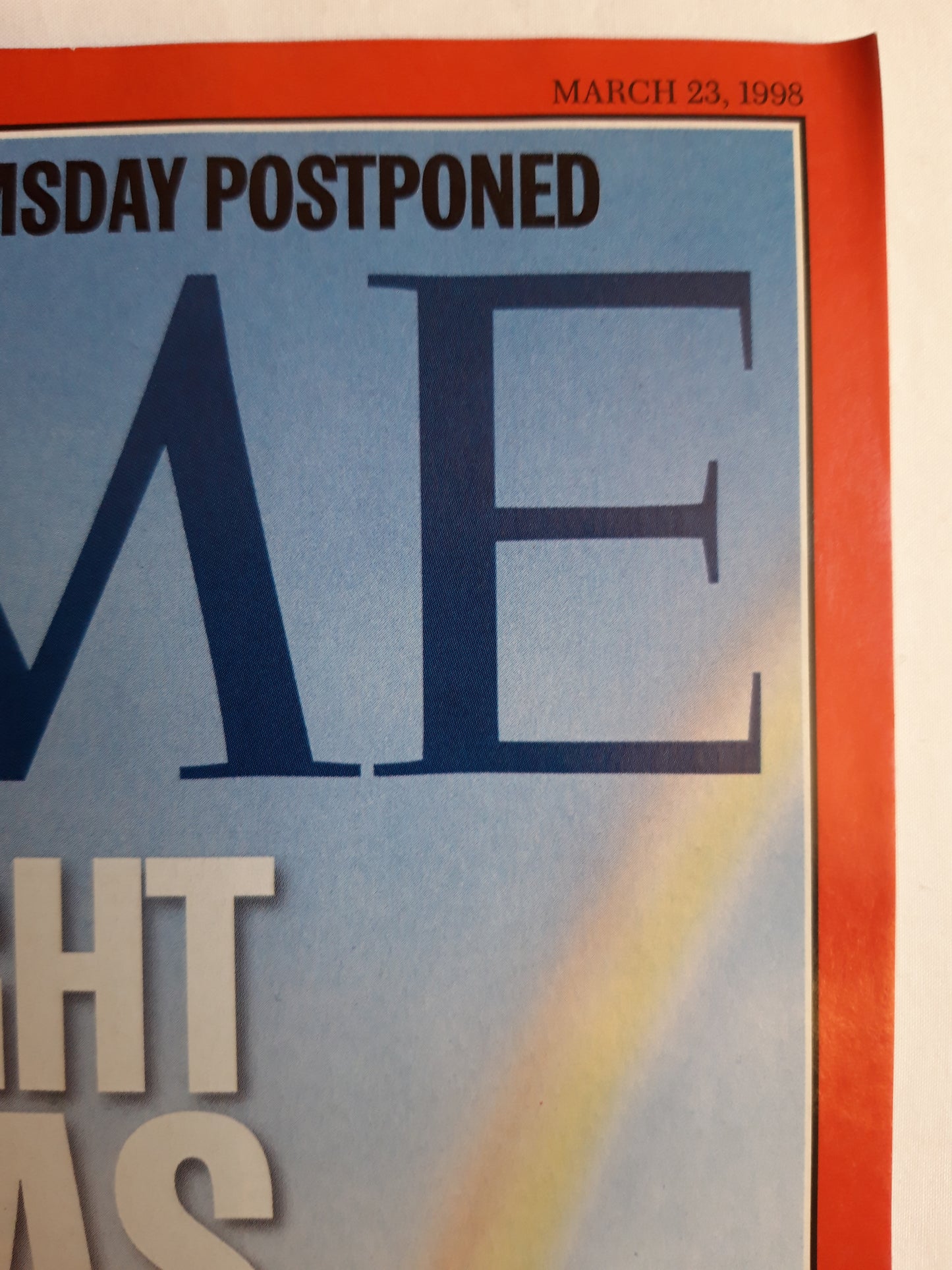Time magazine Bright Ideas How new technology can heal the environment, not harm it Asteroid scare: doomsday postponed 23.03.1998 23. März March 1998
