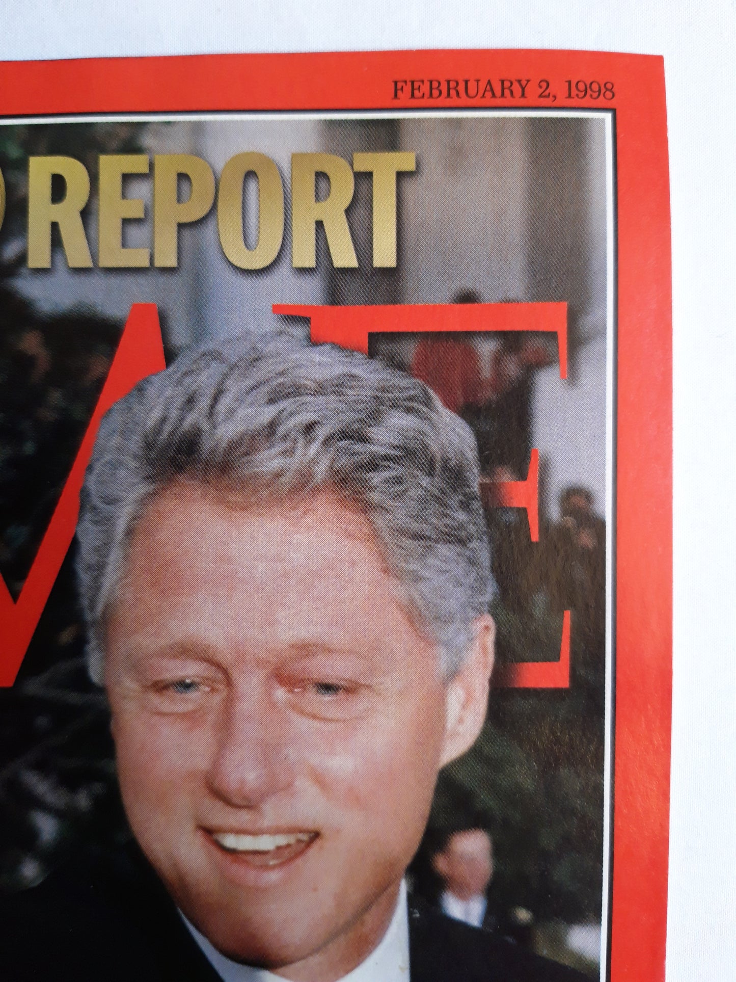 Time magazine Special Report Monica Lewinsky and Bill Clinton White HouseLawn Party The Day After The November 1996 Election The Sordid Tale that Imperils The U.S. President 02.02.1998 Februar 1998