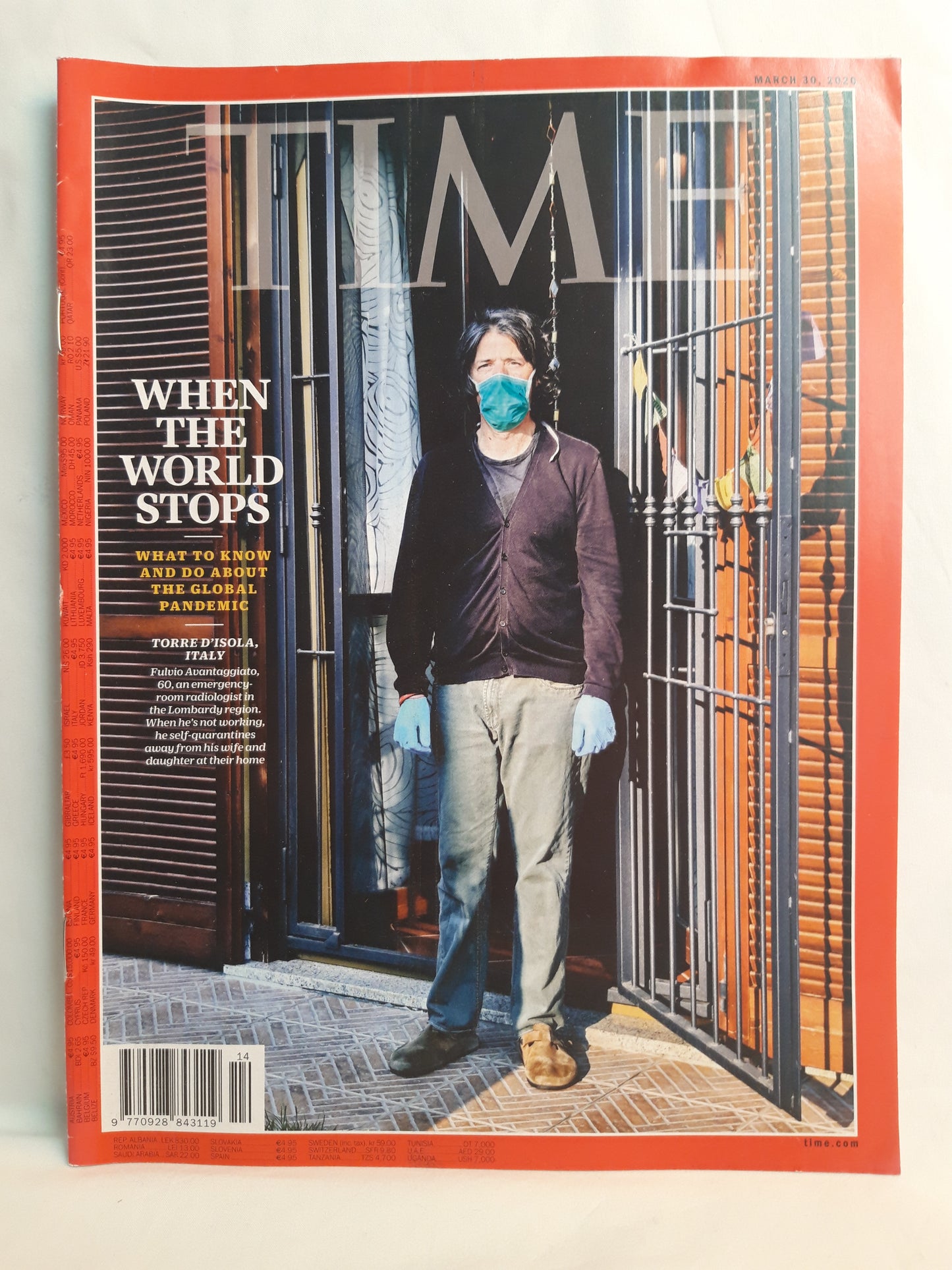 Time magazine When the world stops Fulvio Avantaggiato Pandemic Covid 19 30.03.2020 30.März 2020