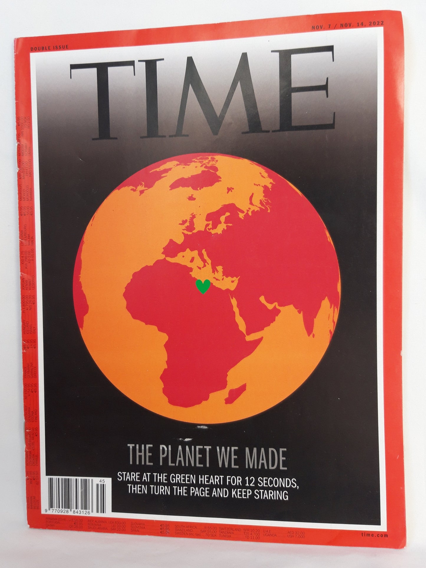 Time magazine The planet we made Green heart 07./14.11.2022 07./14.November 2022