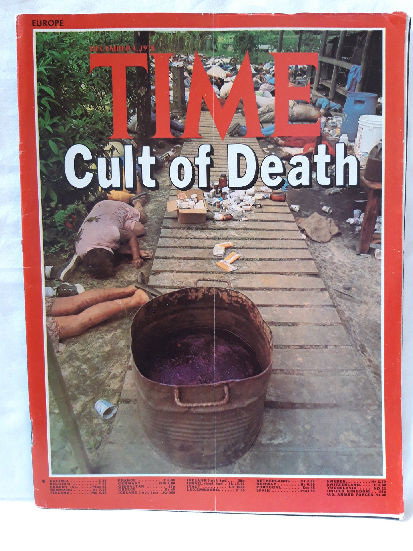 Time magazine Cult of Death Guyana 04.12.1978 Dezember 1978