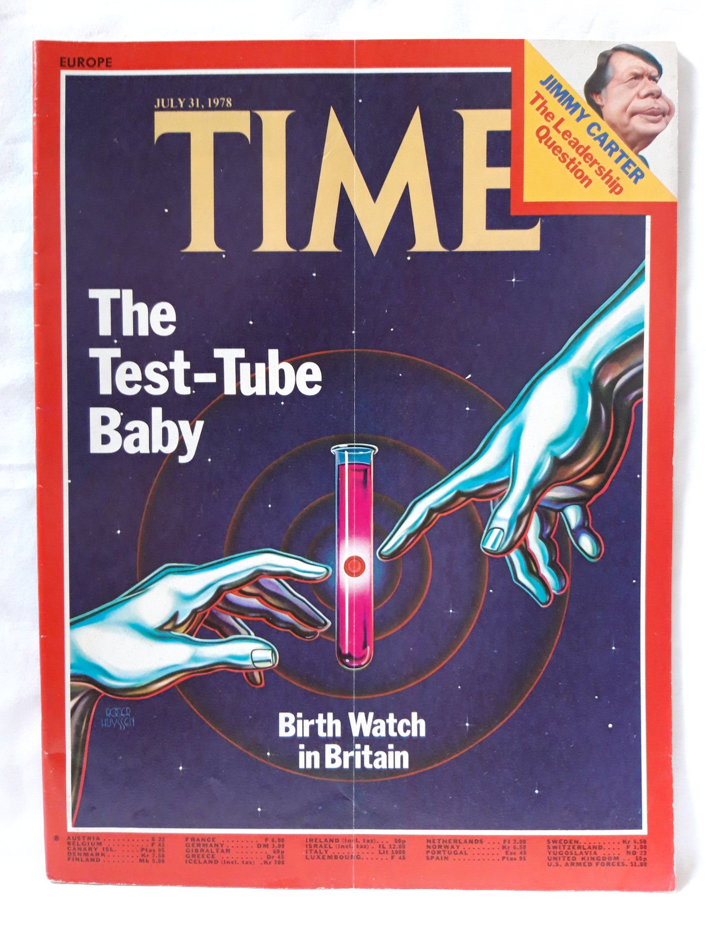 Time magazine The Test-Tube Baby Birth Watch in Britain Jimmy Carter The Leadership Question 31.07.1978 Juli 1978