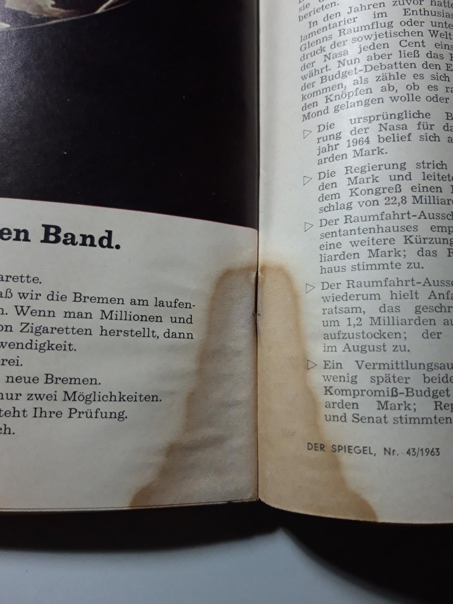 Der Spiegel Panorama Geschichte einer Affäre Rüdiger Proske 23.10.1963 Oktober October 1963