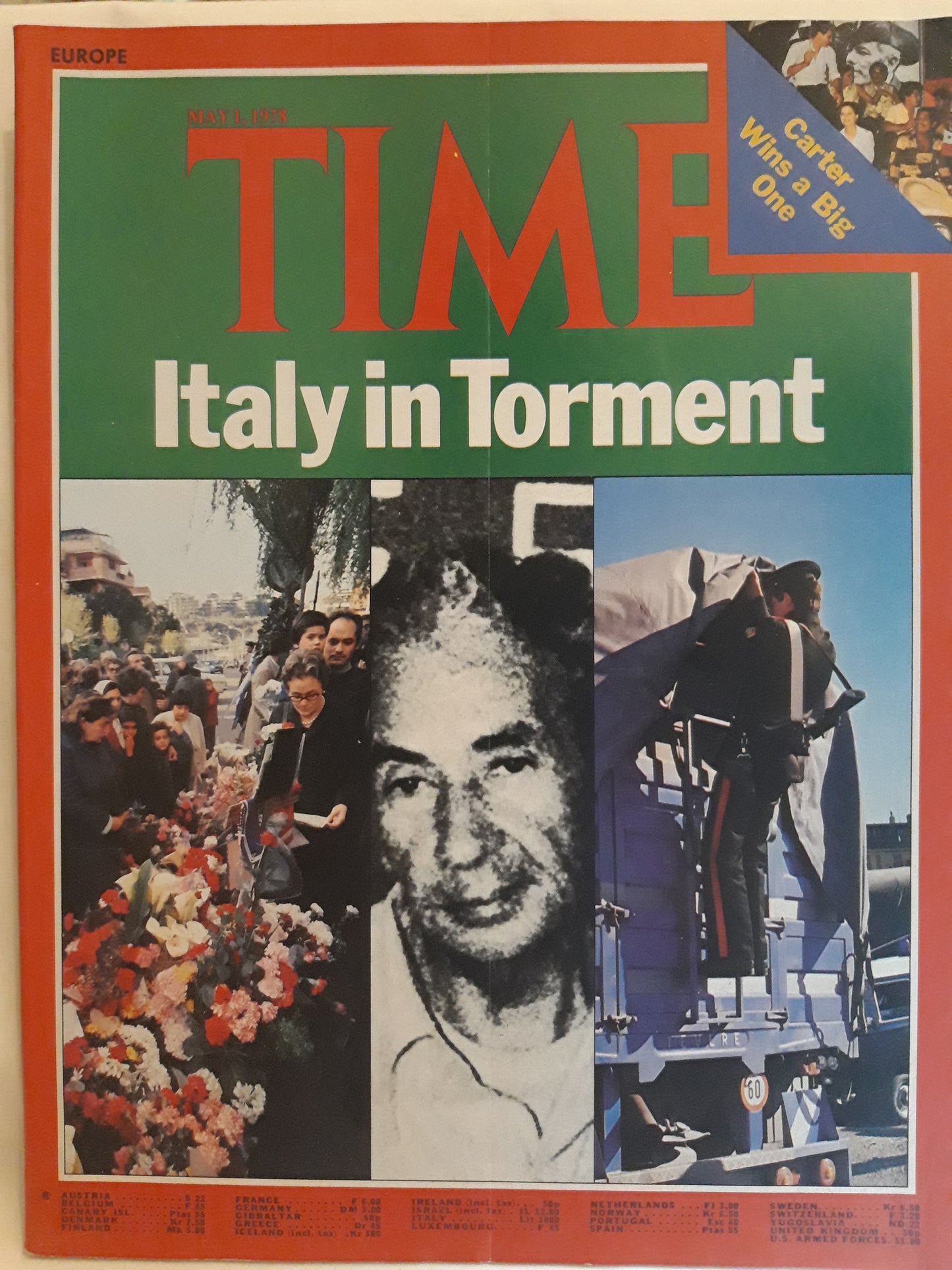 Time magazine Europe Italy in Torment 1st May 1. Mai 01.05.1978