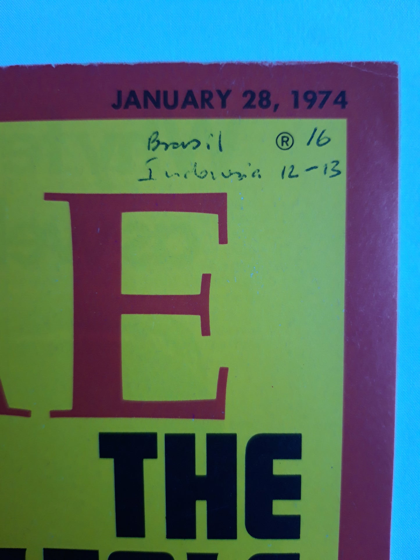 Time magazine The Telltale tape 28.01.1974 Januar 1974