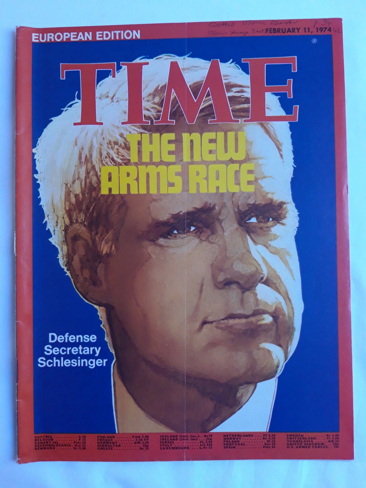 Time magazine The new arms race Defense Secretary Schlesinger 11.02.1974 Februar 1974