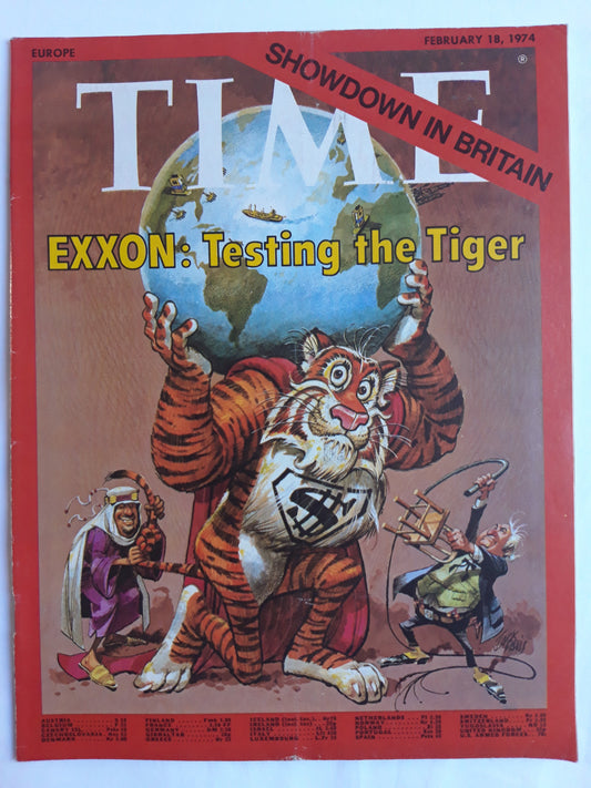 Time magazine Exxon: Testing the Tiger Showdown in Britain 18.02.1974 Februar 1974