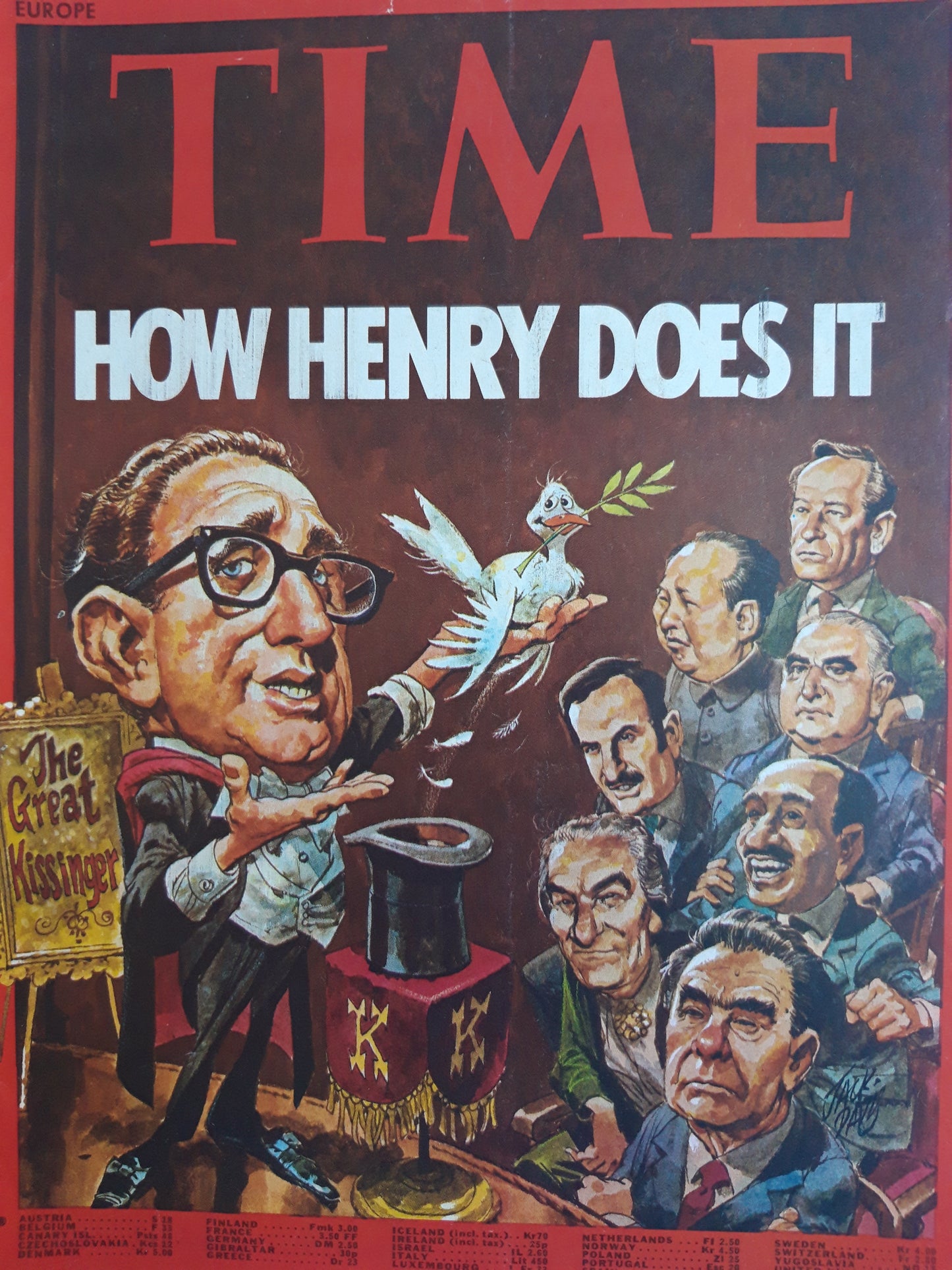 Time magazine How Henry does it The Great Kissinger 01.04.1974 April 1974