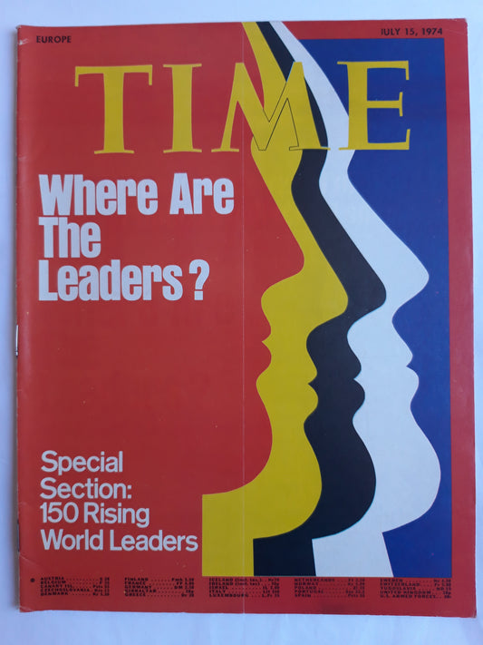 Time magazine Where Are The Leaders? Special Section: 150 Rising World Leaders 15.07.1974 Juli 1974