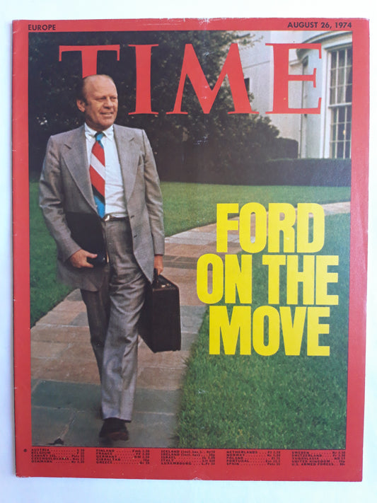 Time magazine Gerald Rudolph Ford Jr. On the Move 26.08.1974 August 1974