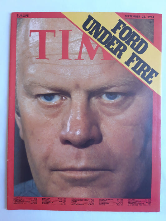 Time magazine Gerald Ford Under Fire 23.09.1974 September 1974