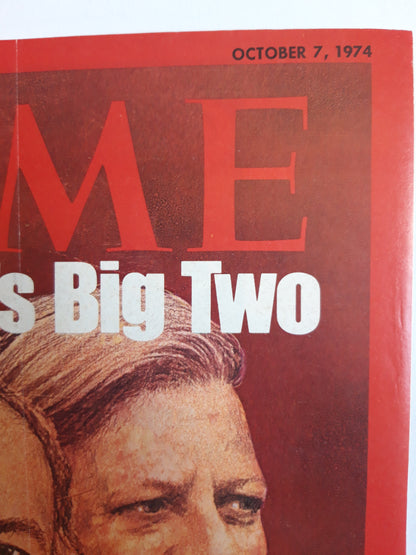 Time magazine Europe´s Big Two France´s Giscard West Germany´s Schmidt 07.10.1974 Oktober 1974