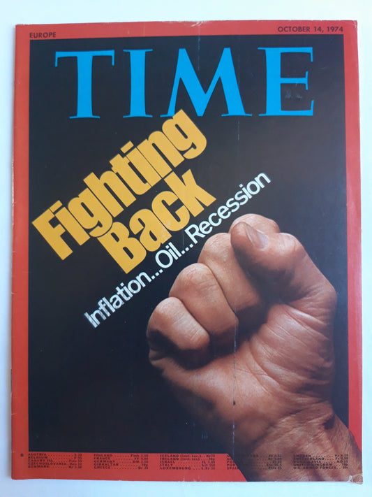 Time magazine Fighting Back Inflation...Oil...Recession 14.10.1974 Oktober 1974