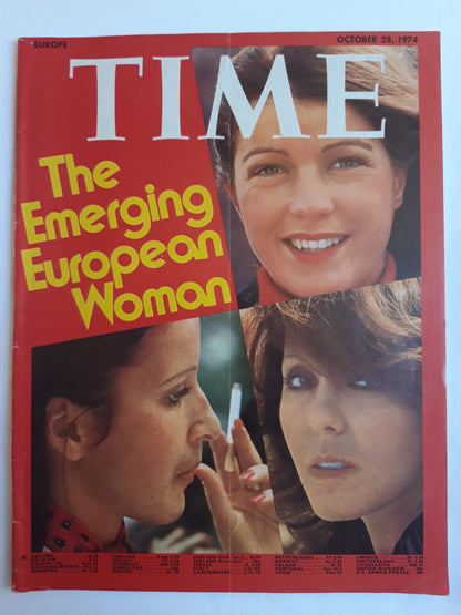 Time magazine The Emerging European Woman 28.10.1974 Oktober 1974