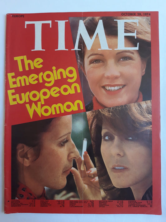 Time magazine The Emerging European Woman 28.10.1974 Oktober 1974