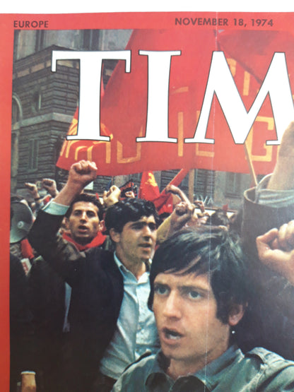 Time magazine Italy in Agony 18.11.1974 November 1974