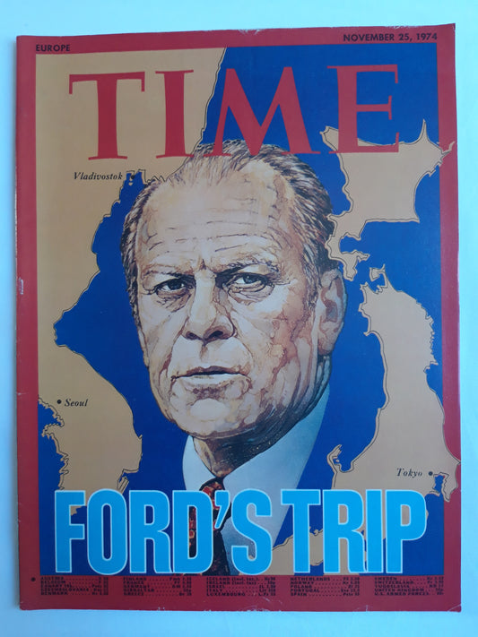 Time magazine Gerald Ford´s Trip 25.11.1974 November 1974